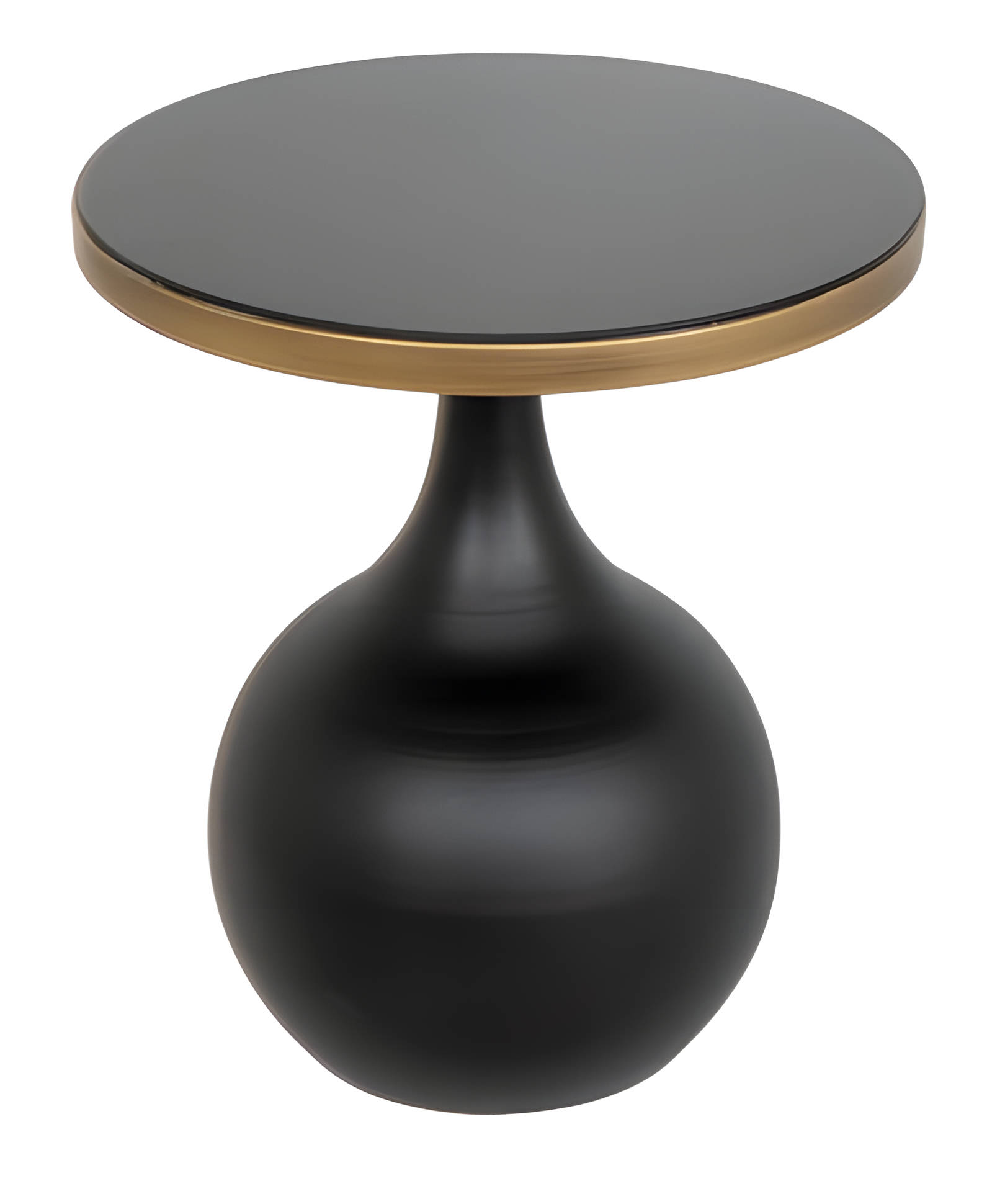 Elegant black side table made of wood in a modern style.