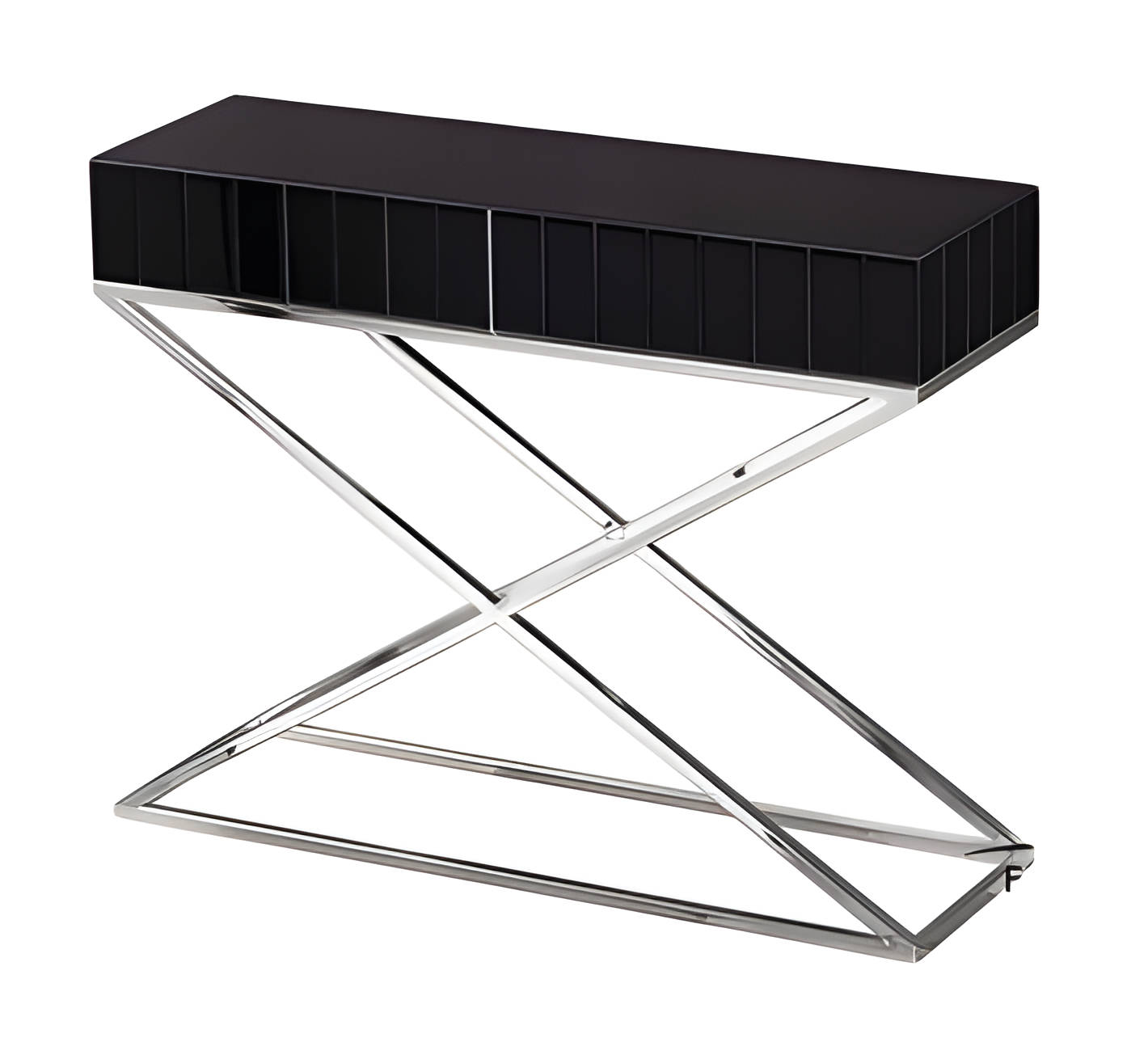 Modern black console table made of wood