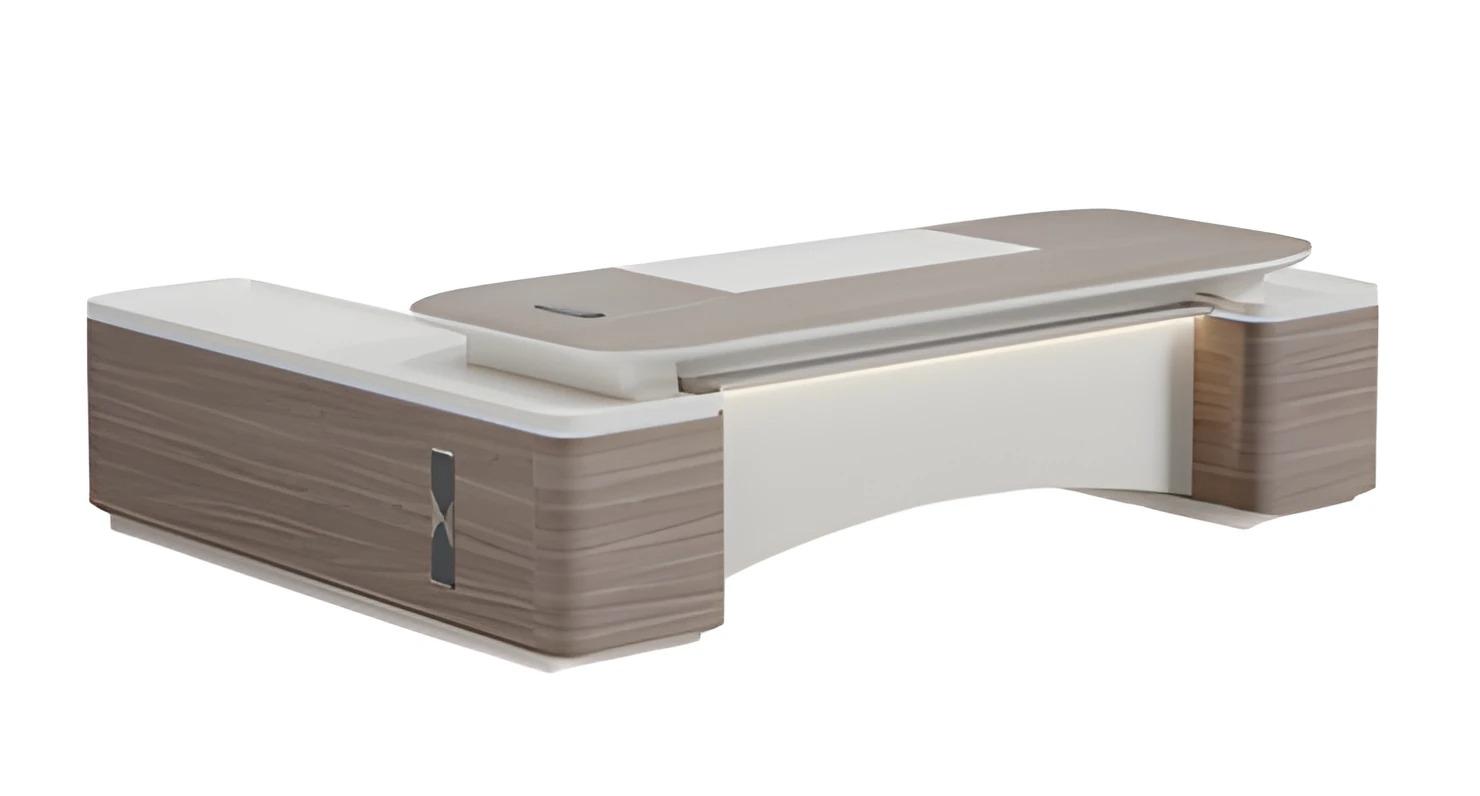 Corner desk office furniture table boss modern wood study