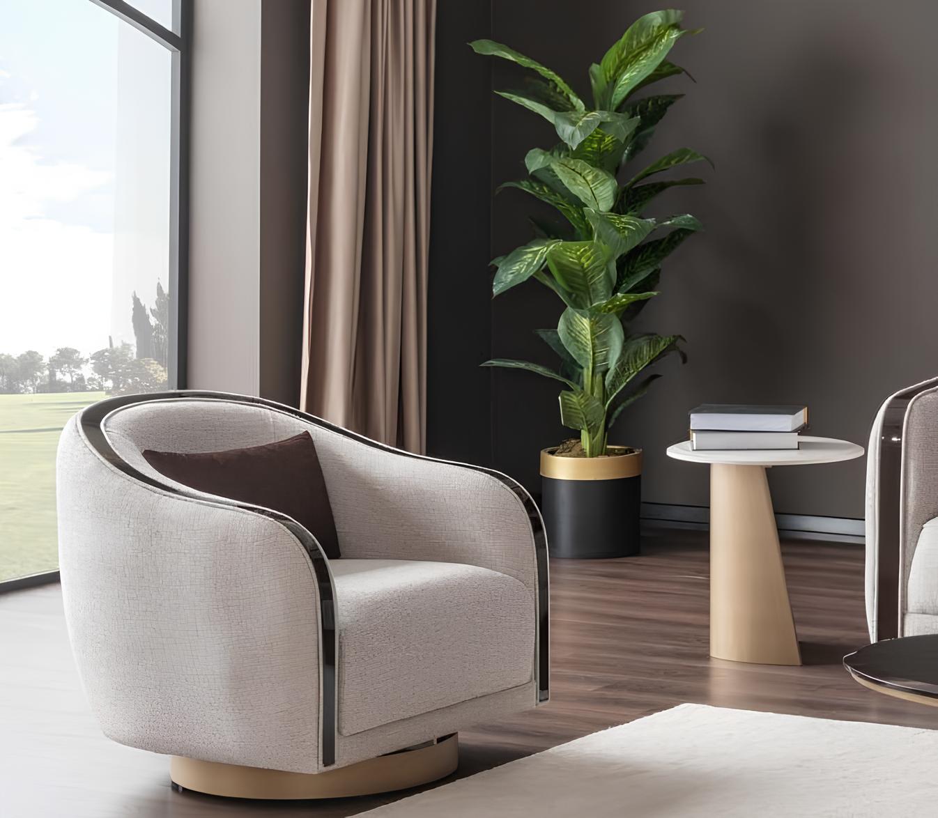 Comfortable armchair with elegant design for stylish living spaces.