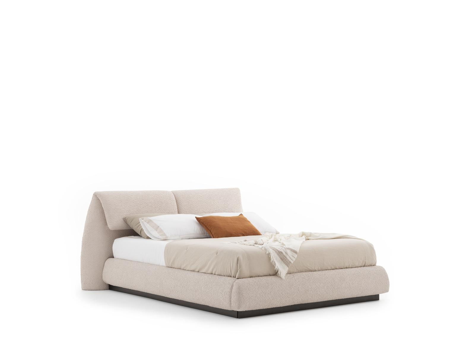Elegant beige wooden beds in timeless design.