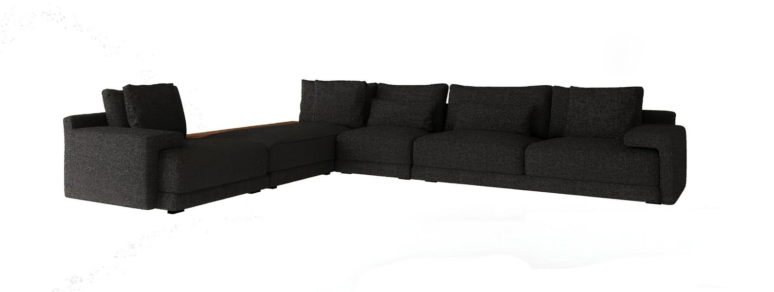 Corner sofa in stylish design creates an atmosphere of relaxation.