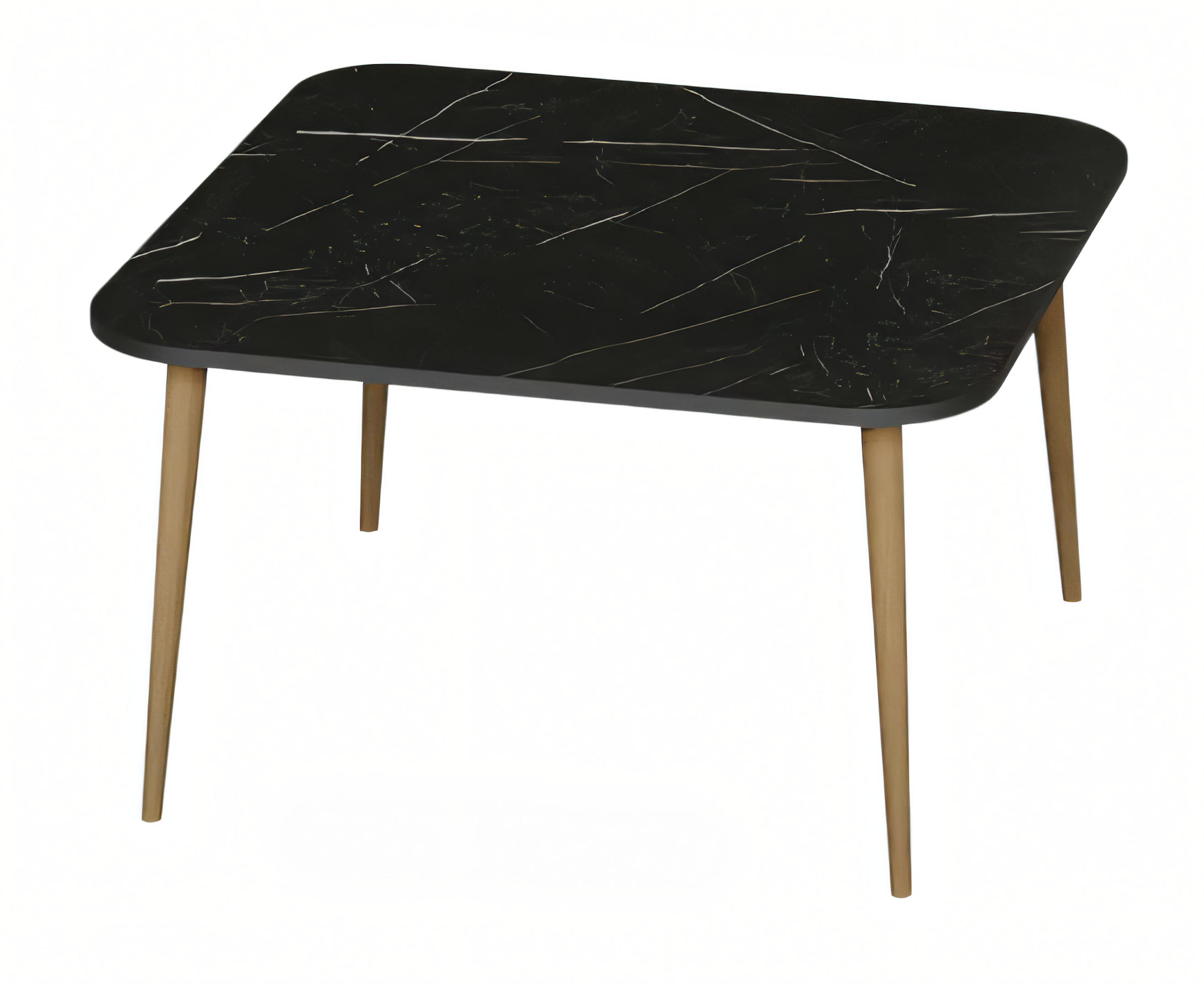 Schwarzer Holztisch modern elegant für Wohnzimmer