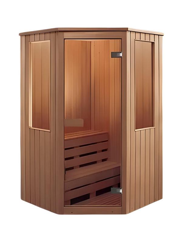 Sauna Heimsauna Saunakabine Saunaraum Massivholzsauna Dampfsauna 135x135 cm