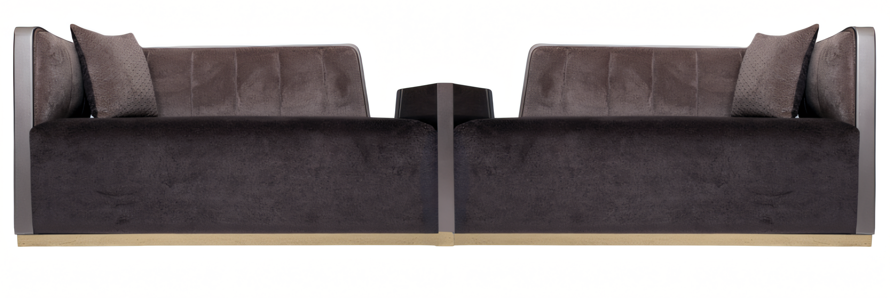 Elegant brown fabric sofa for the living room and study.