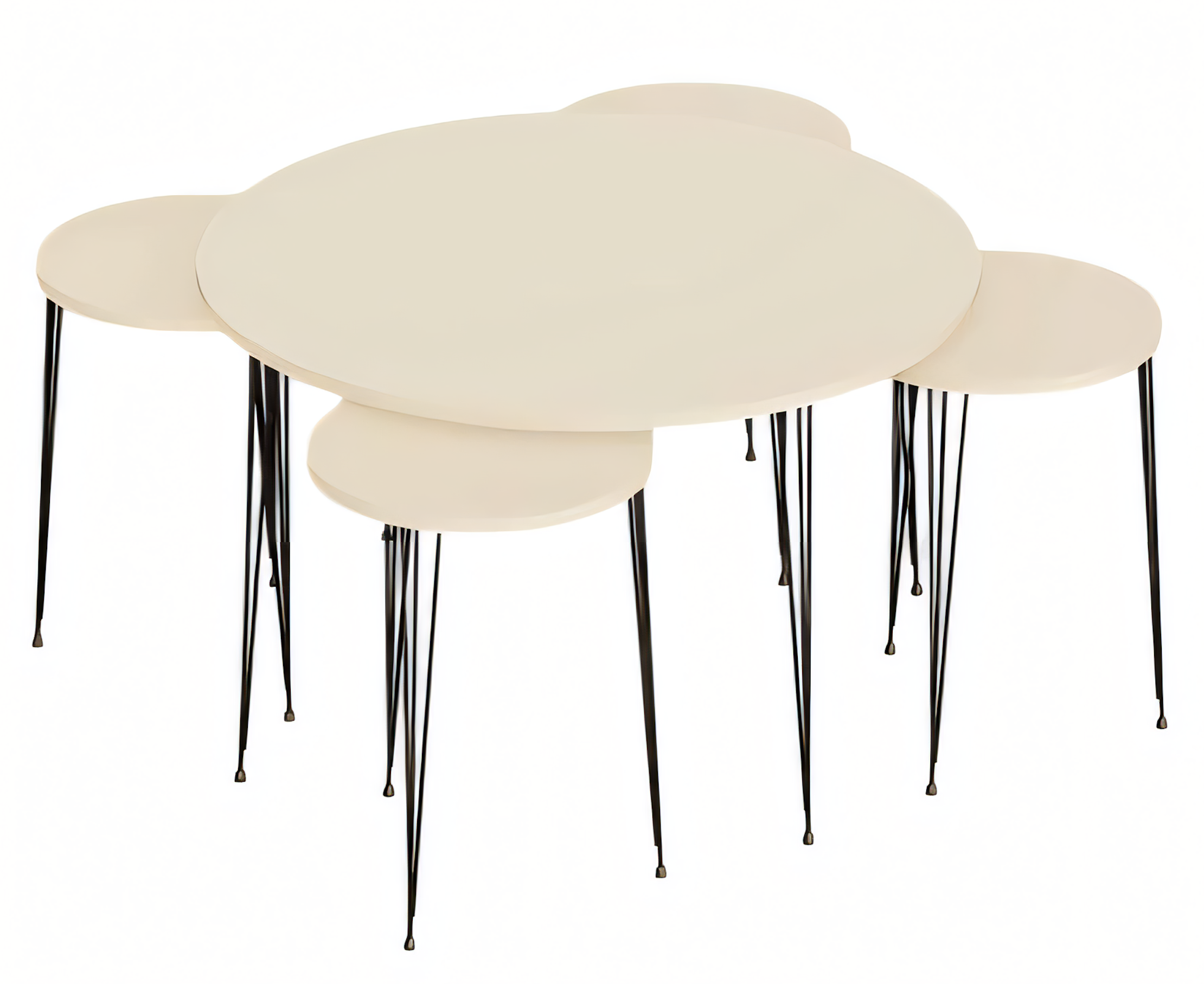 Elegant wooden table in brown with modern design