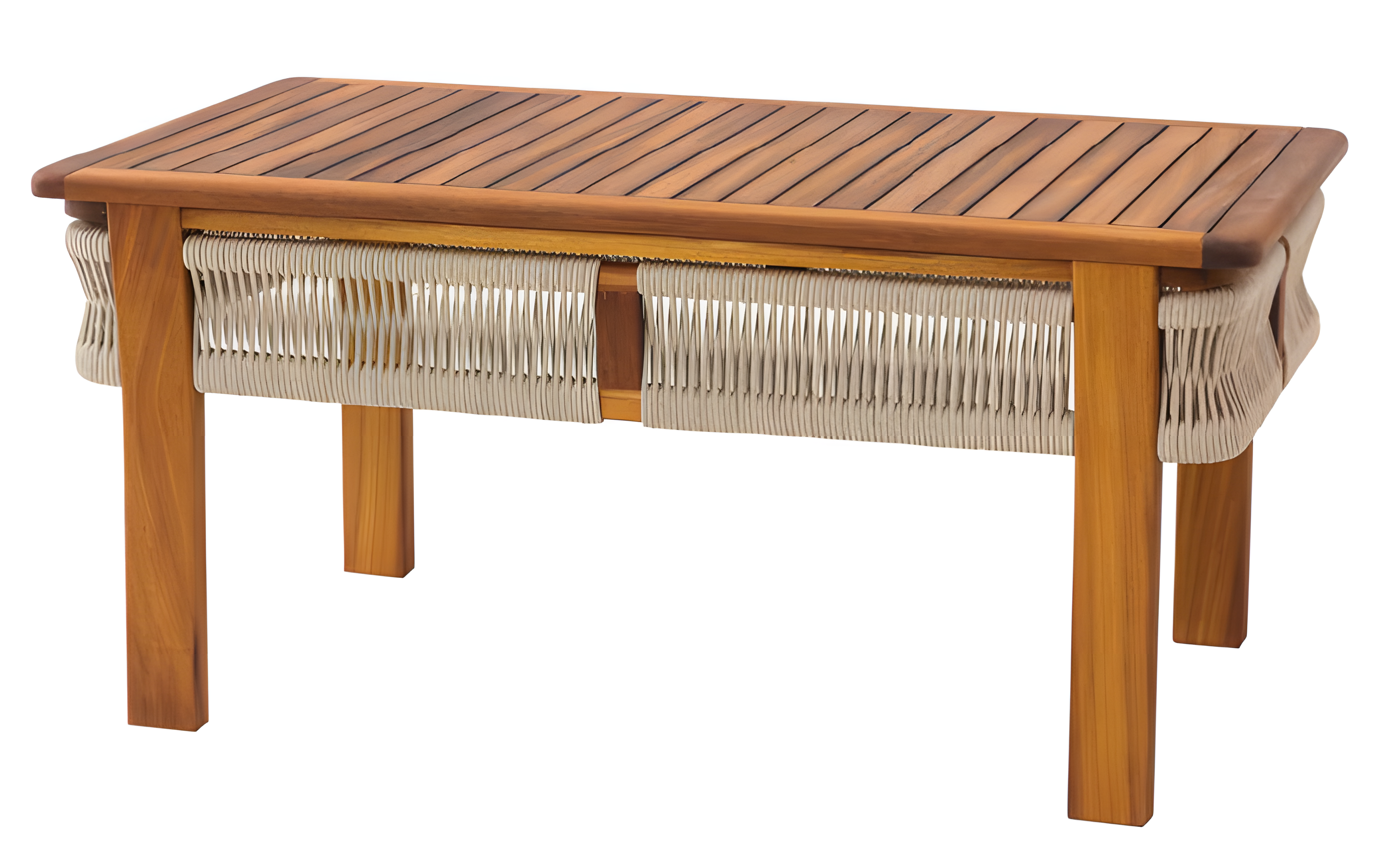 Elegant wooden table in brown for a modern dining room.