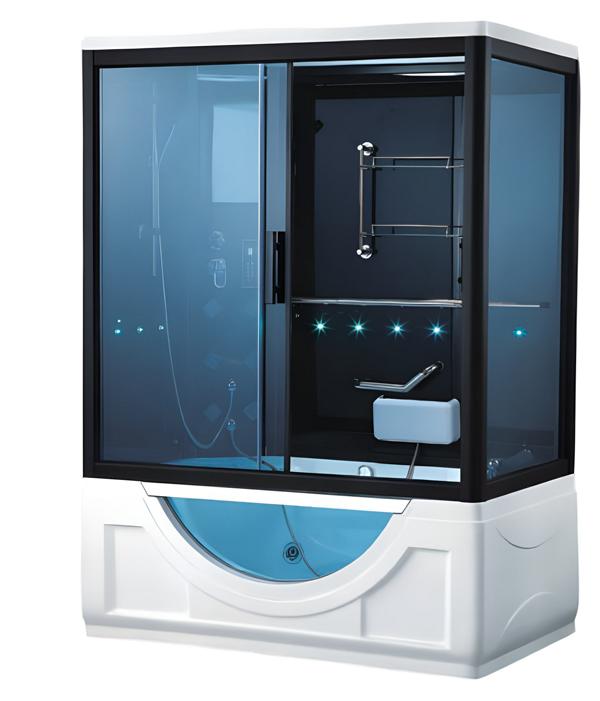 Massage shower cabin multifunctional shower wellness shower 150x101 cm