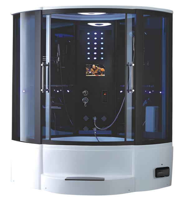 Shower cabin steam shower shower space massage shower cabin wellness shower 150x150 cm