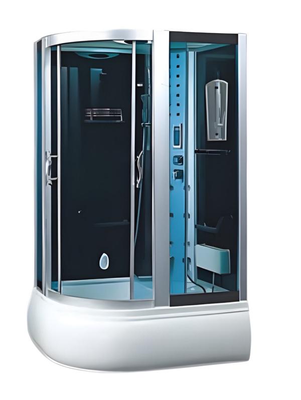 Corner shower shower room shower cubicle wellness shower glass cabin 120x85 cm