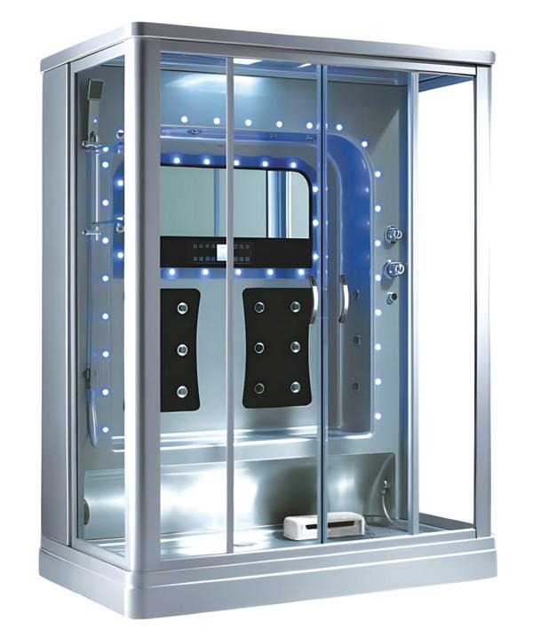 Massage shower cabin multifunctional shower wellness shower 160x100 cm