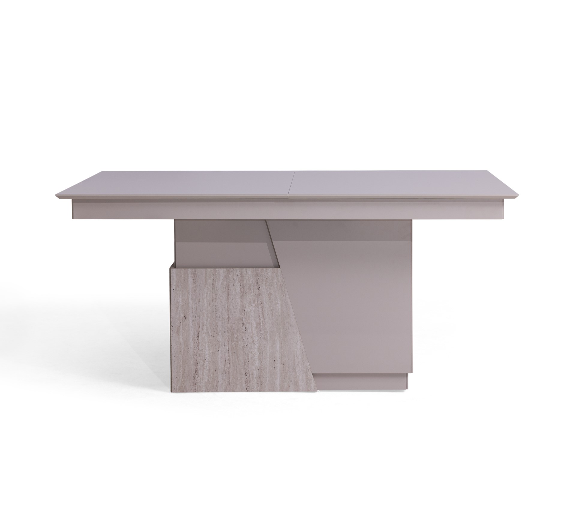 Modern dining table Clear lines Cozy dining room