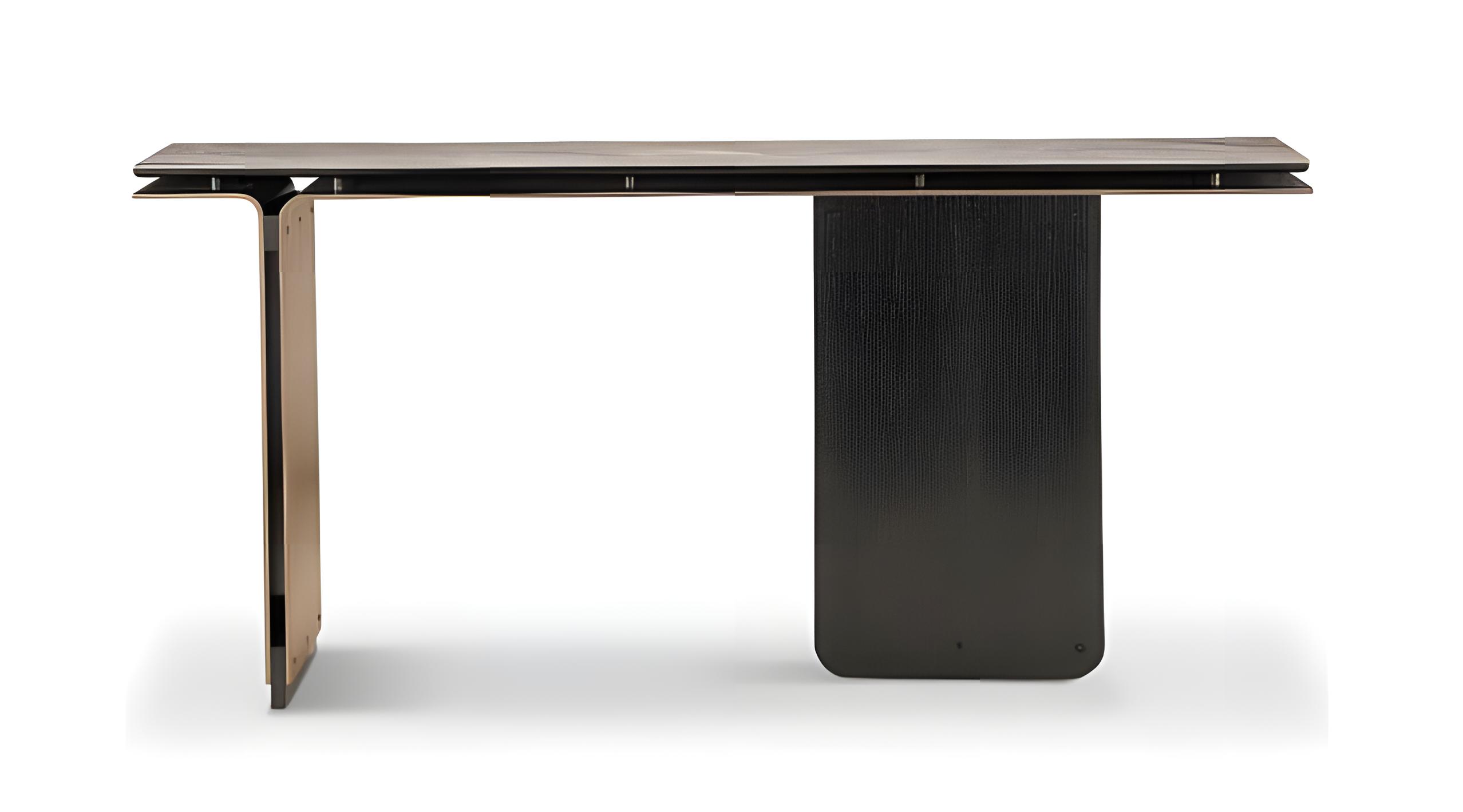 Rectangular designer console table, black storage table, elegant furniture
