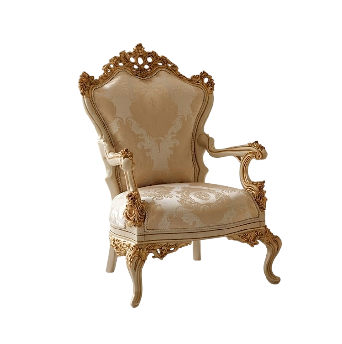 Elegant armchair in a classic style with a high level of comfort
