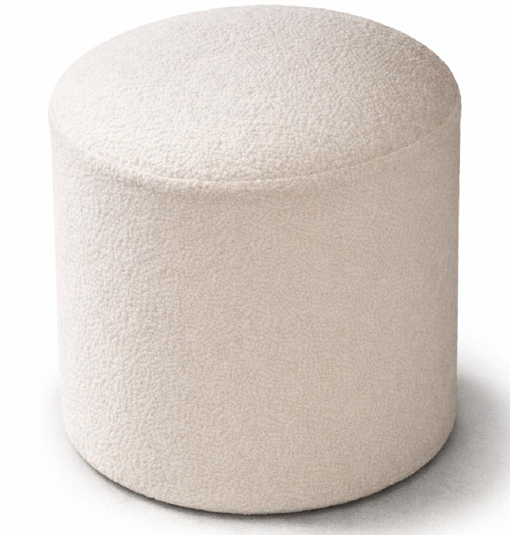Beige round stool soft comfortable stool bedroom furniture premium