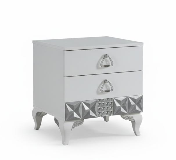 Practical bedside table with a compact and stylish shape