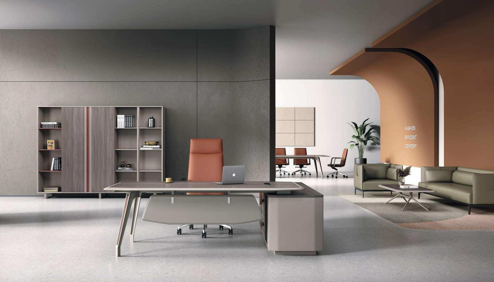 Modern study set corner desk storage cabinet 2 pieces