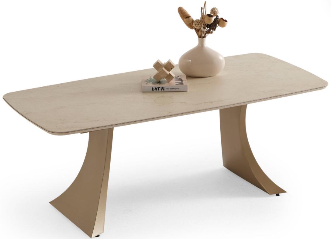 Console Table Modern Rectangular Comfort New Beige Minimalism