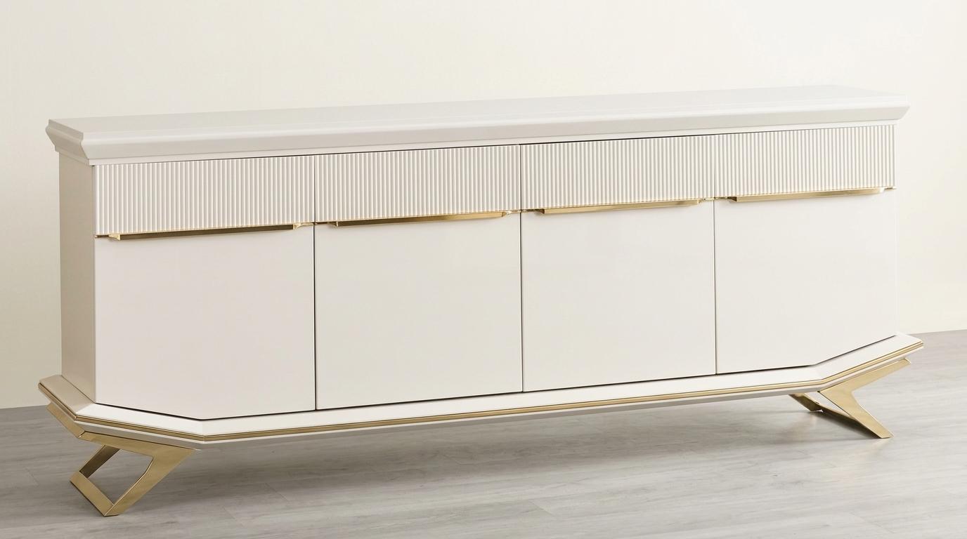 Console style modern color white new comfortable practical living room spacious