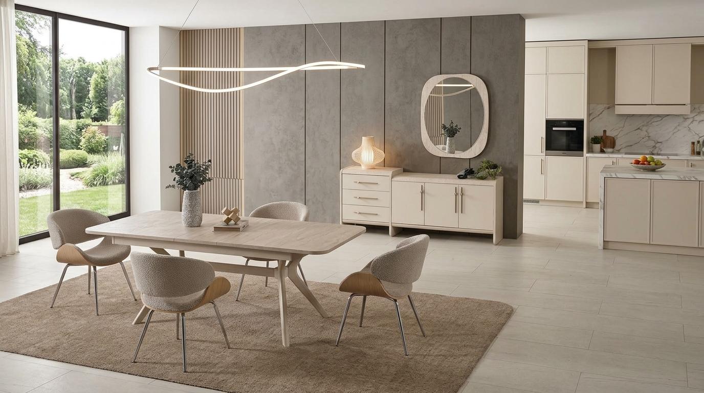 Table console living room style modern color beige practical rectangular