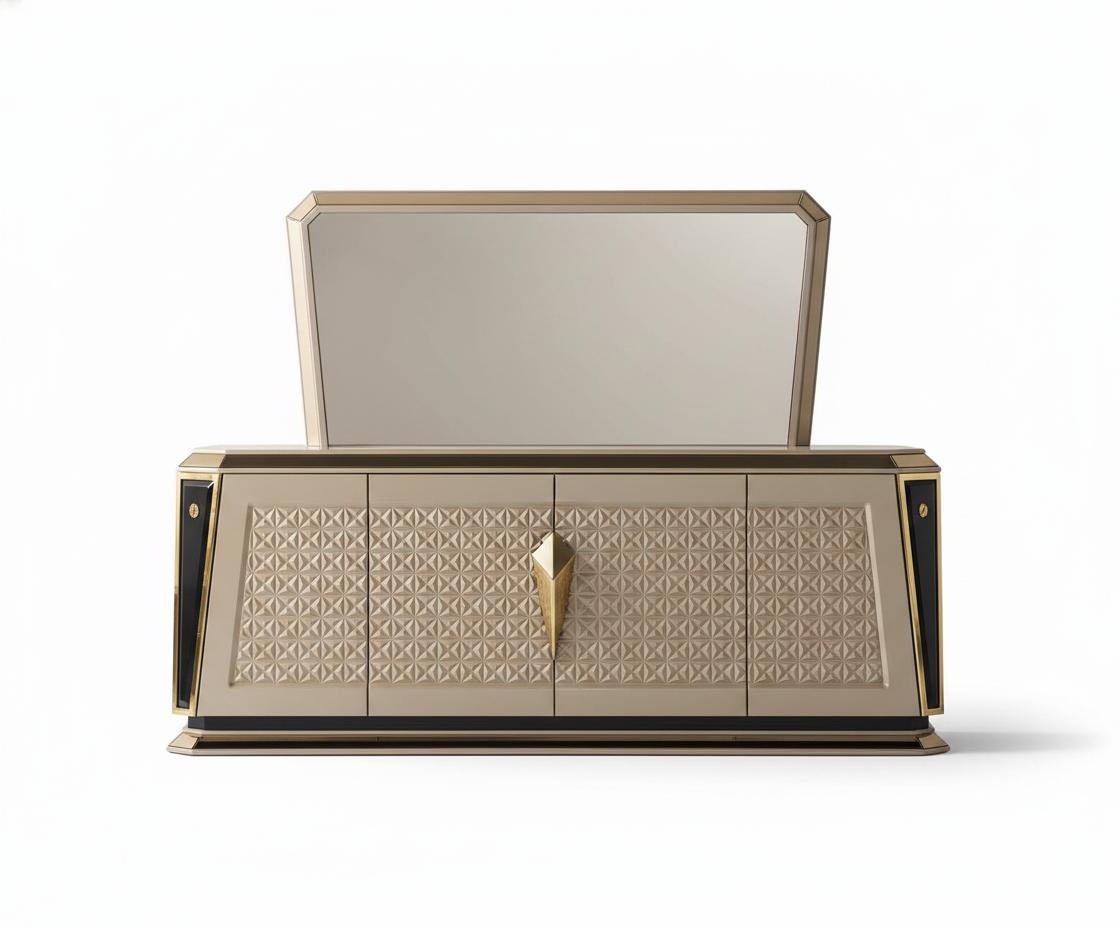 Console gold-colored living room new rectangular modern multifunctional