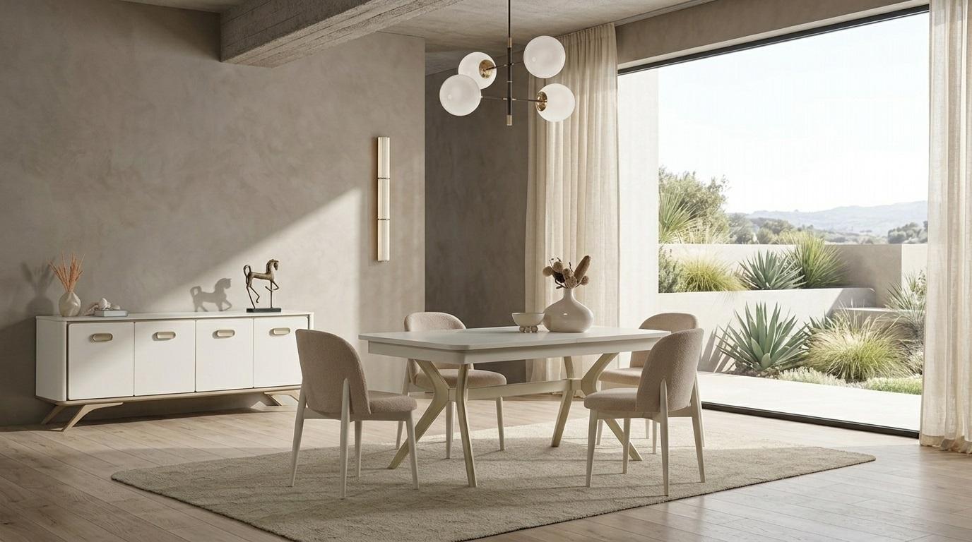 Tisch Konsole Wohnzimmer Stil modern weiß rechteckig bequem praktisch