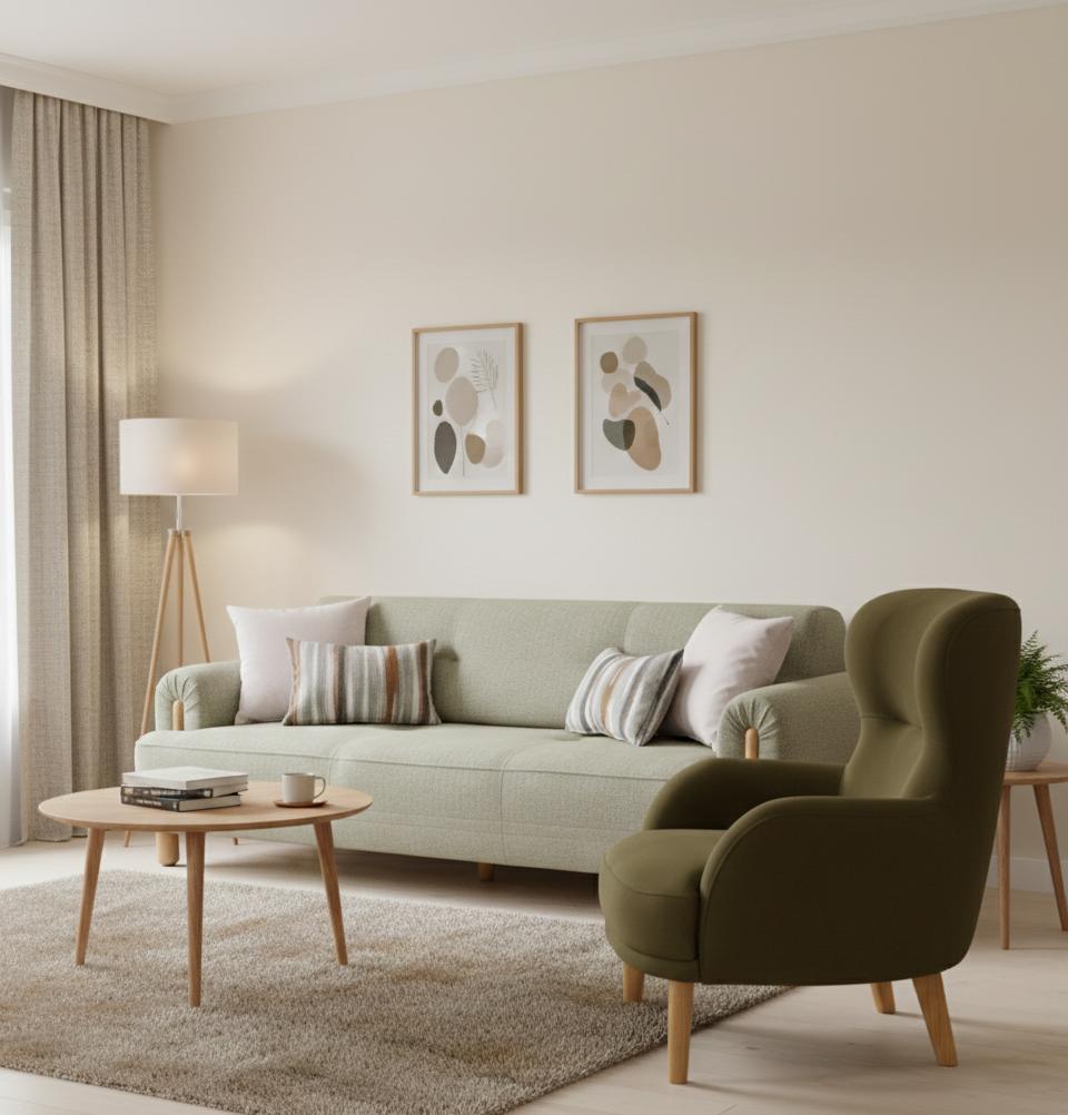 Wohnzimmer set Schlafsofa 2-Sitzer Sessel modern weich bequem