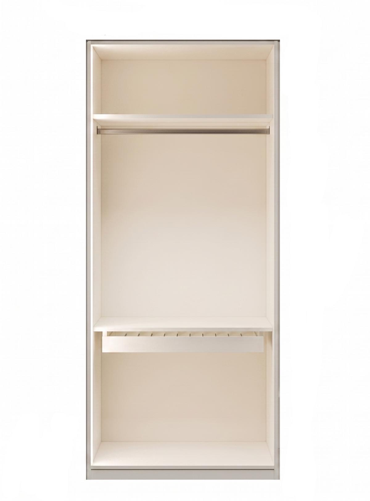 JV Möbel Hosenschrank Zweitürig Beige Modern Design Kleiderschrank