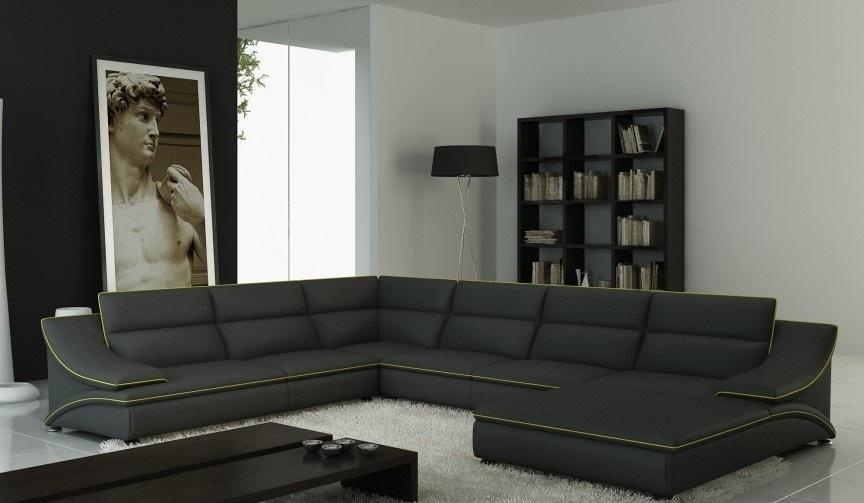 Leather sofa couch living room corner sofa corner set design modern sofa L6016E
