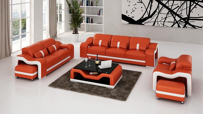 Leather sofa couch living area 3+2+1 seater set sofa set sofa G8027D