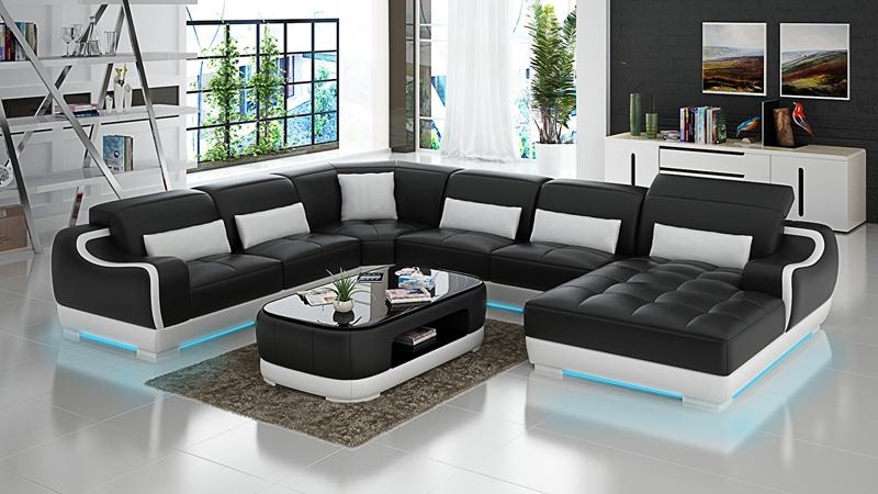 Leather Sofa Upholstery Seat Corner Sofa Set Living Room Couch G8025