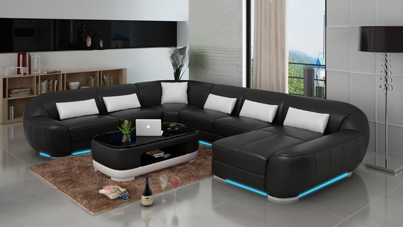Leather Sofa Living Area Corner Sofa Corner Set Design Modern Sofa G8022