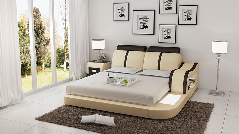 Bed Design Luxury Beds Leather Bedroom 140/160/180 LB8811