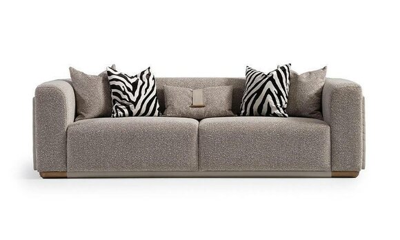 Four Seater Sofa 4 Seater Fabric Sofa Upholstered Sofa Gray Modern Sofas New