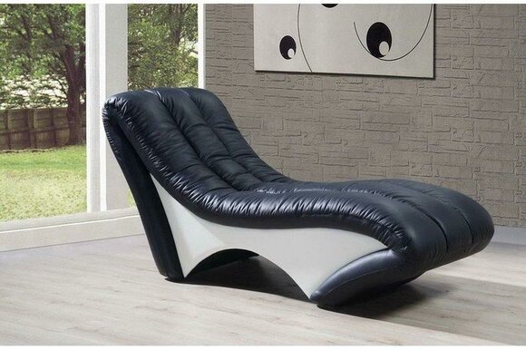 Designer Leather Chaise Longues Daybed Ottoman Sofa Genuine Leather Relax Chaise New