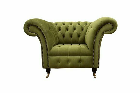 Chesterfield design armchair couch upholstery luxury textile couches single seater