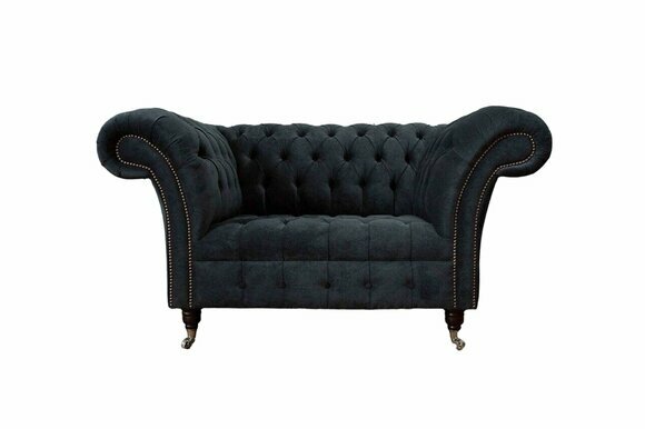 Chesterfield design sofa armchair upholstery luxury textile couches 1 seater