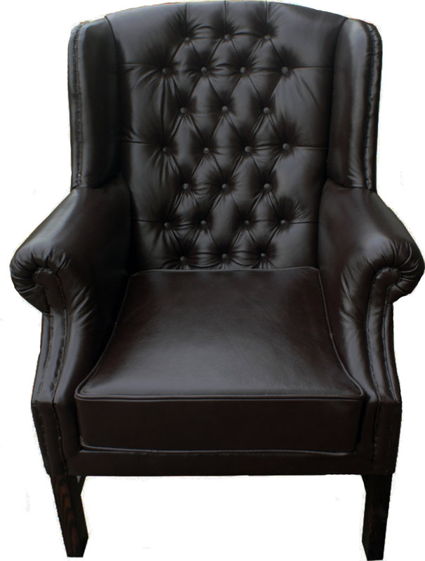 Chesterfield Armchair Wingback Chair Lounge Chair Couch Relax Leather Sofa Seater C.15
