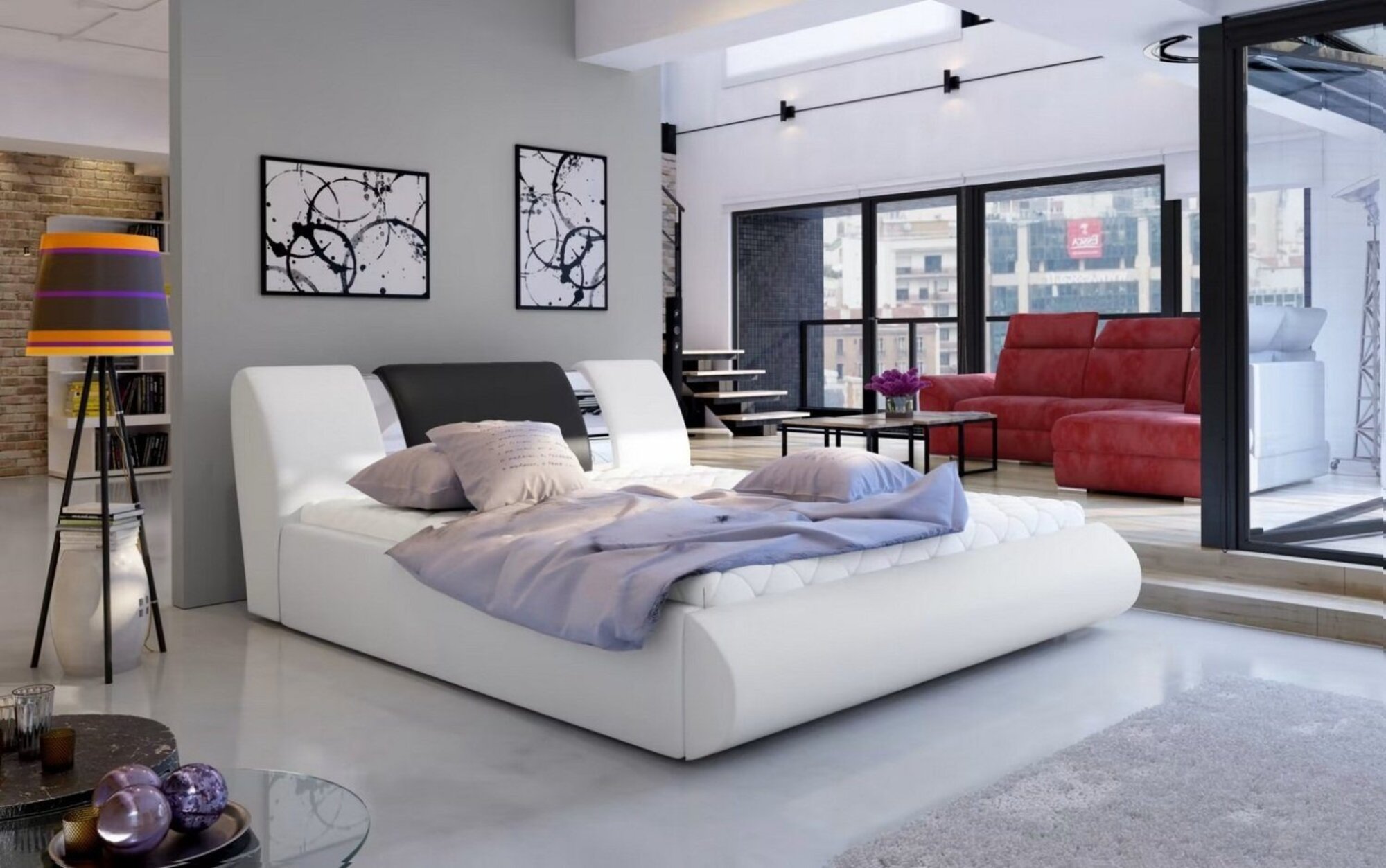 Bed Upholstery Double Marriage Luxury Textile Modern Designer Bedroom Hotel On Stock