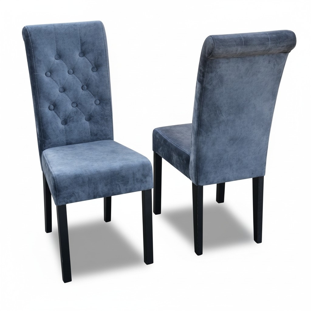 6x Chesterfield chair set seat upholstery set dining room chairs leather K11G