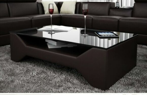 Classic Luxury Designer Coffee Table Sofa Living Room Table Leather Tables Glass