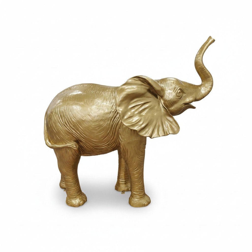 Full golden massive decoration sculpture of elephant 160cm height