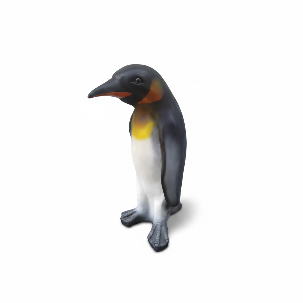 Decorative sculpture designed as a natural colored standing penguin 40cm