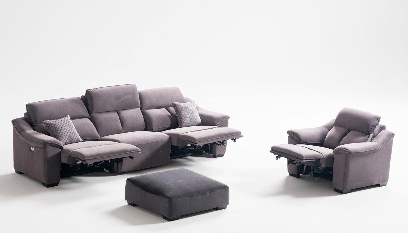 Adjustable cinema couch set, sofa upholstery, multifunctional sofas 3+1.