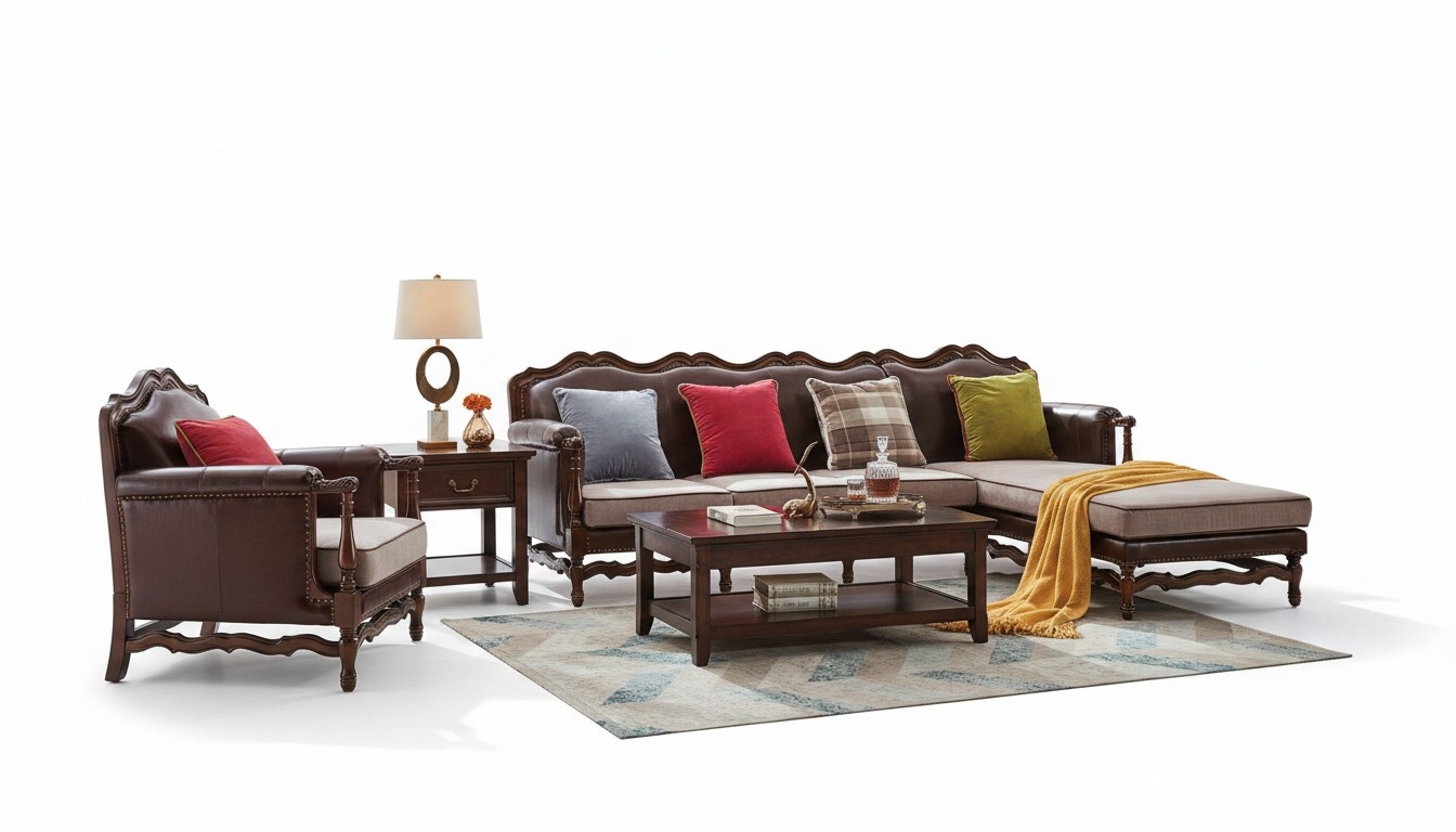 America furniture 1800 style colonial style living room furniture sofa set