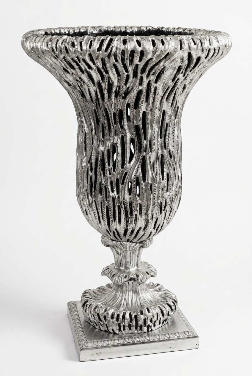 Antique rare soviet flower vase silver for living room rare Russia