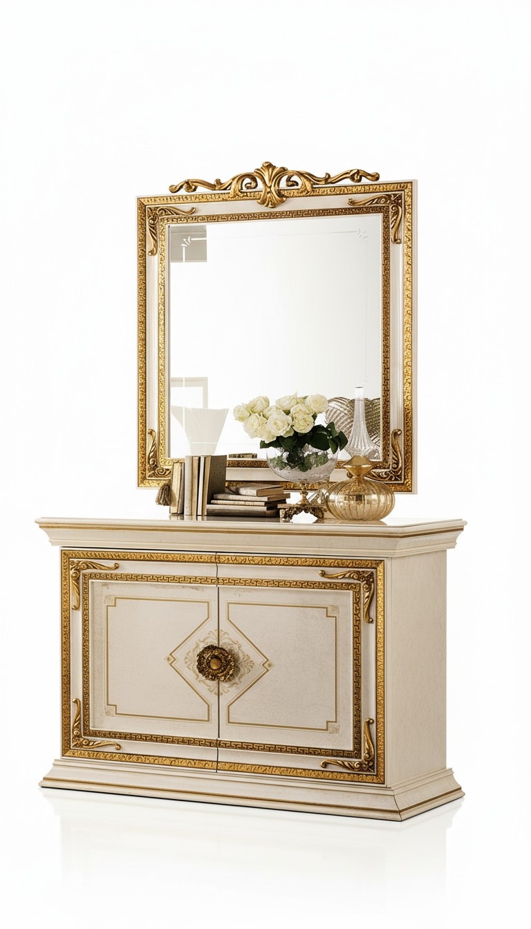 Antique baroque style chest of drawers dresser living room bedroom shelf sideboard