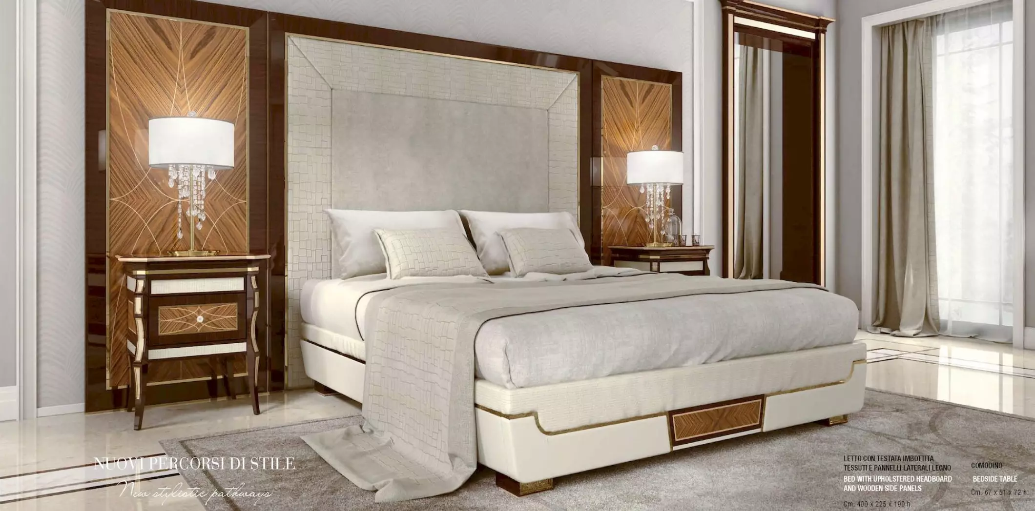 Luxury Bed Double Bed Large Brown Bed Bases Bed Frame Bedroom