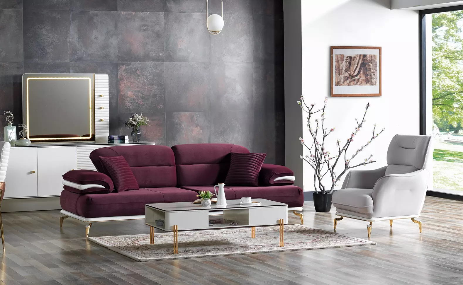 Luxury sofa set living room sofa set sofa set 3+1+coffee table
