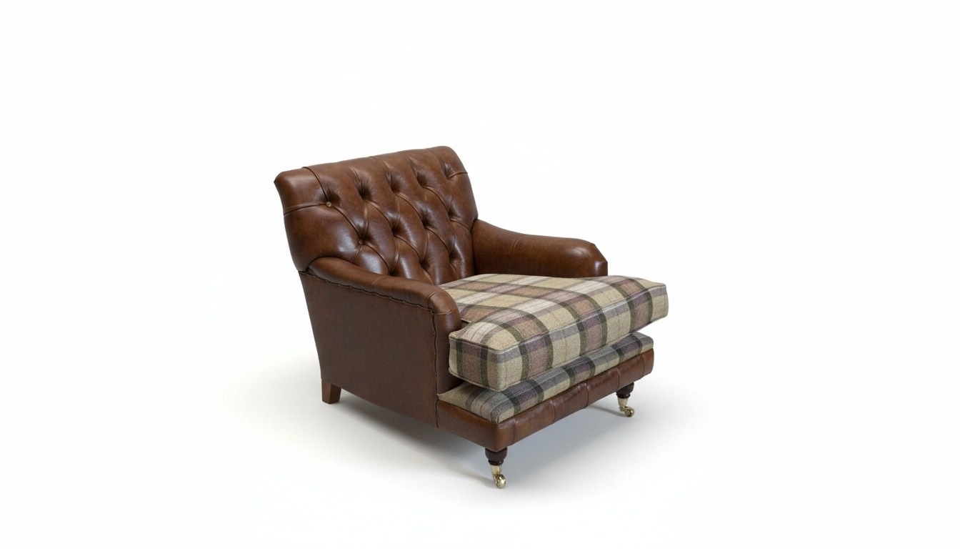 Armchair 1-seater Relax Upholstered Television Chesterfield Textile Sofa Couch Fabric New